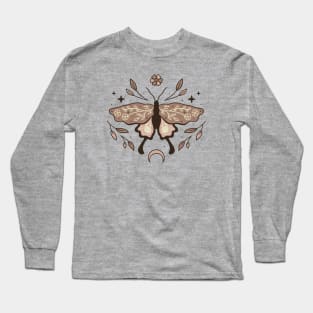 Celestial Floral Moth Long Sleeve T-Shirt